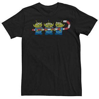 Disney/Pixar Toy Story Aliens Candy Cane Holiday Men's Tee