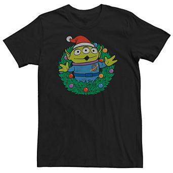Disney / Pixar's Toy Story Men's Alien Christmas Wreath Graphic Tee