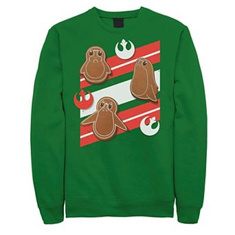 Men's Star Wars Porg Gingerbread Cookies Christmas Sweatshirt