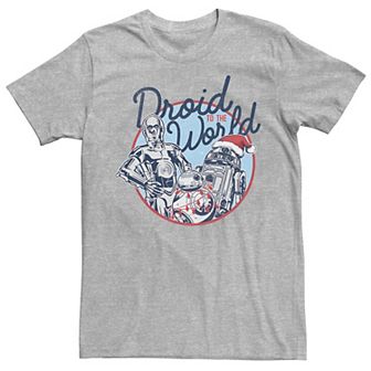 Men's Star Wars Droid To The World Christmas Spirit Graphic Tee