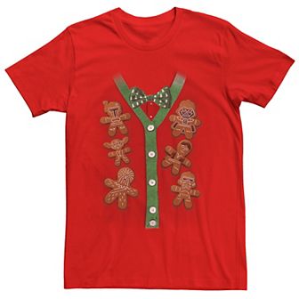 Men's Star Wars Character Gingerbread Cookie Christmas Suit Graphic Tee