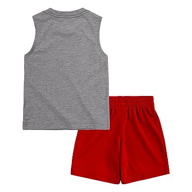Toddler Boy Nike Patriotic Logo Muscle Tee & Shorts Set