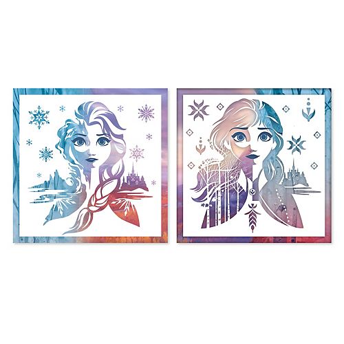 Artissimo Disney Frozen Elsa Anna Portrait Wall Decor