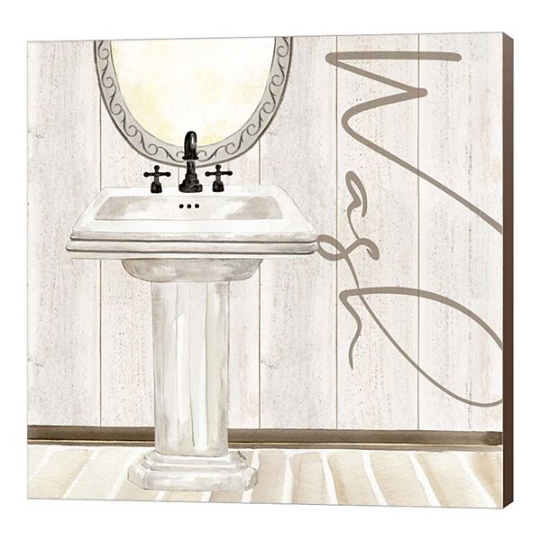 Metaverse Art Rustic Bath I Wash Canvas Wall Art