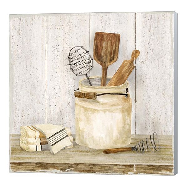 Metaverse Art Vintage Kitchen I Canvas Wall Art