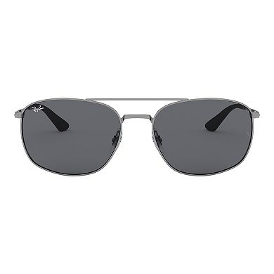 Ray-Ban RB3654 60mm Square Gray Sunglasses