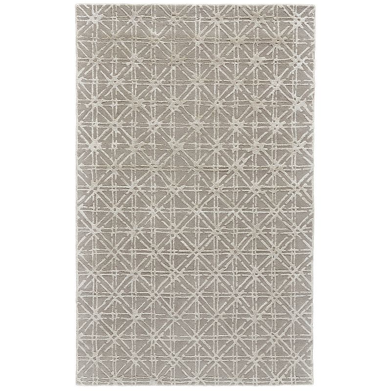 Weave & Wander Hartford Rug, Beig/Green, 5X8 Ft