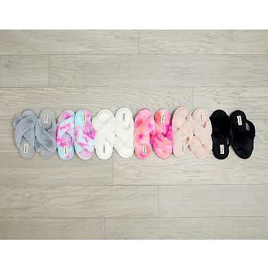 Dearfoams Jessica Faux-Fur Women's Slide Slippers
