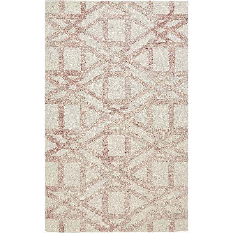 Weave & Wander Marengo Pattern Rug, White, 5X8 Ft