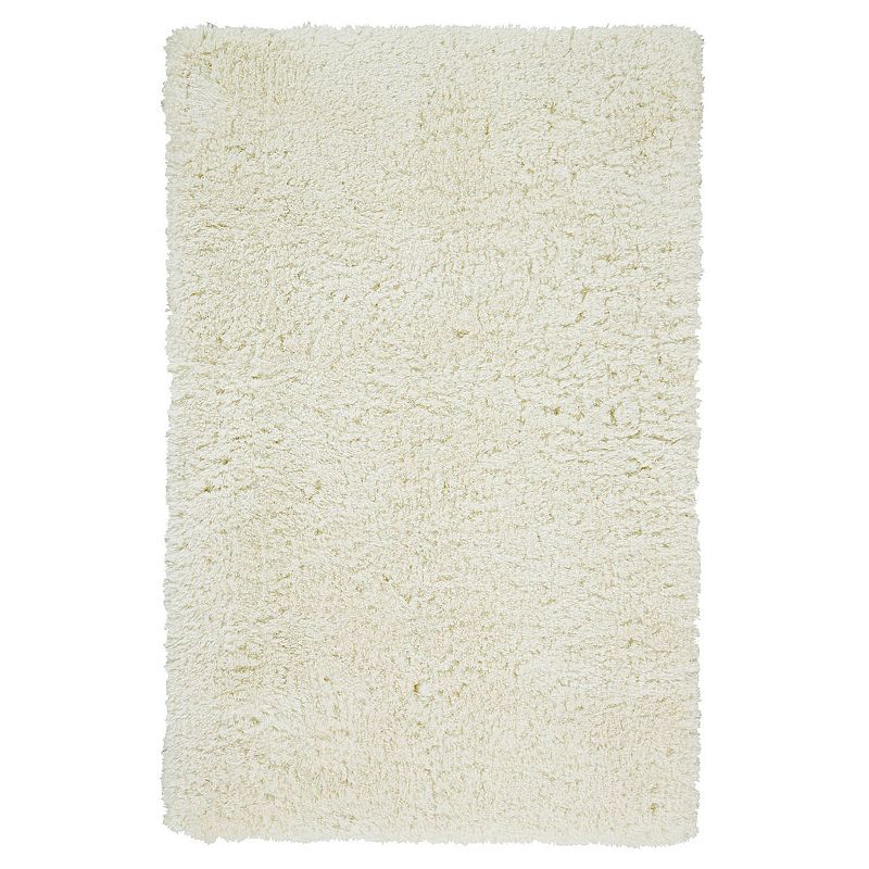 Weave & Wander Roux Fluffy Rug, White, 5X8 Ft