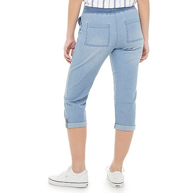 Juniors' SO® Low Rise Soft Capri Pants