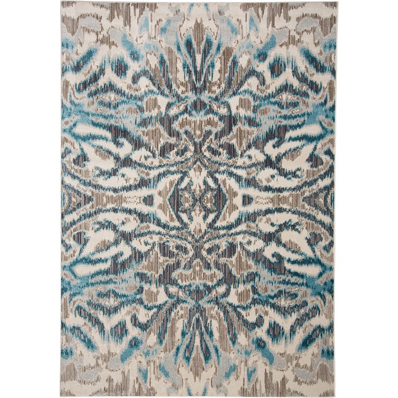 Weave & Wander Arsene Rug, Beig/Green, 6.5X9.5 Ft