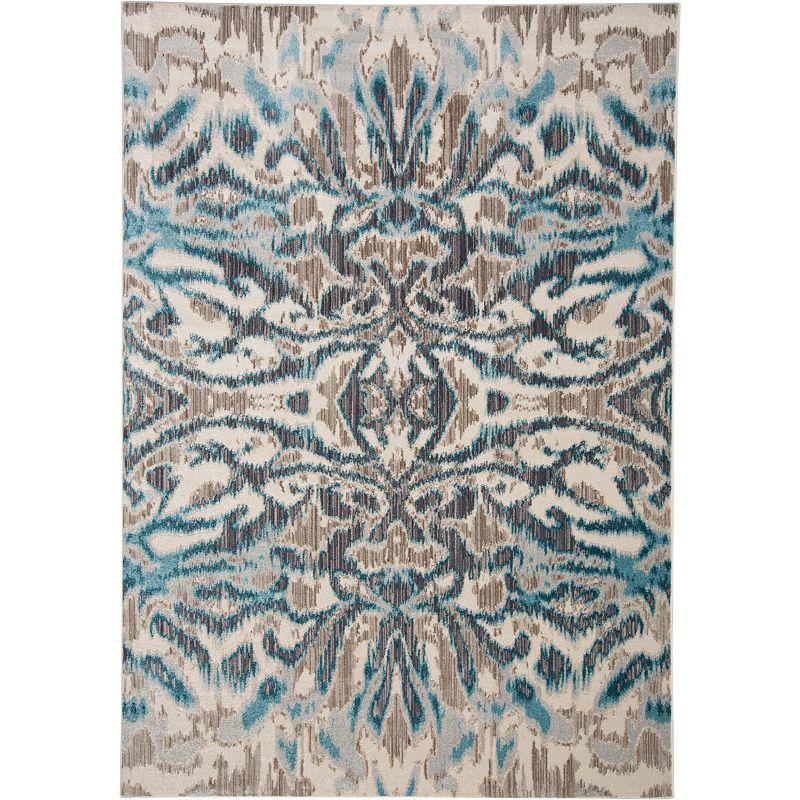 Weave & Wander Arsene Rug, Beig/Green, 6.5X9.5 Ft