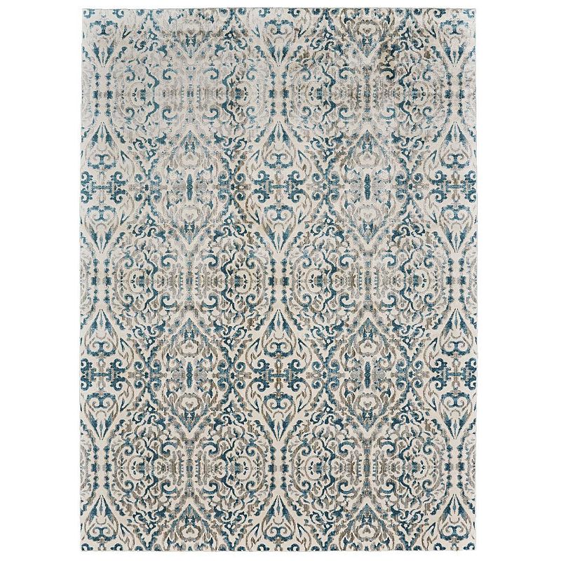Weave & Wander Arsene Rug, Blue, 5.5X7.5 Ft