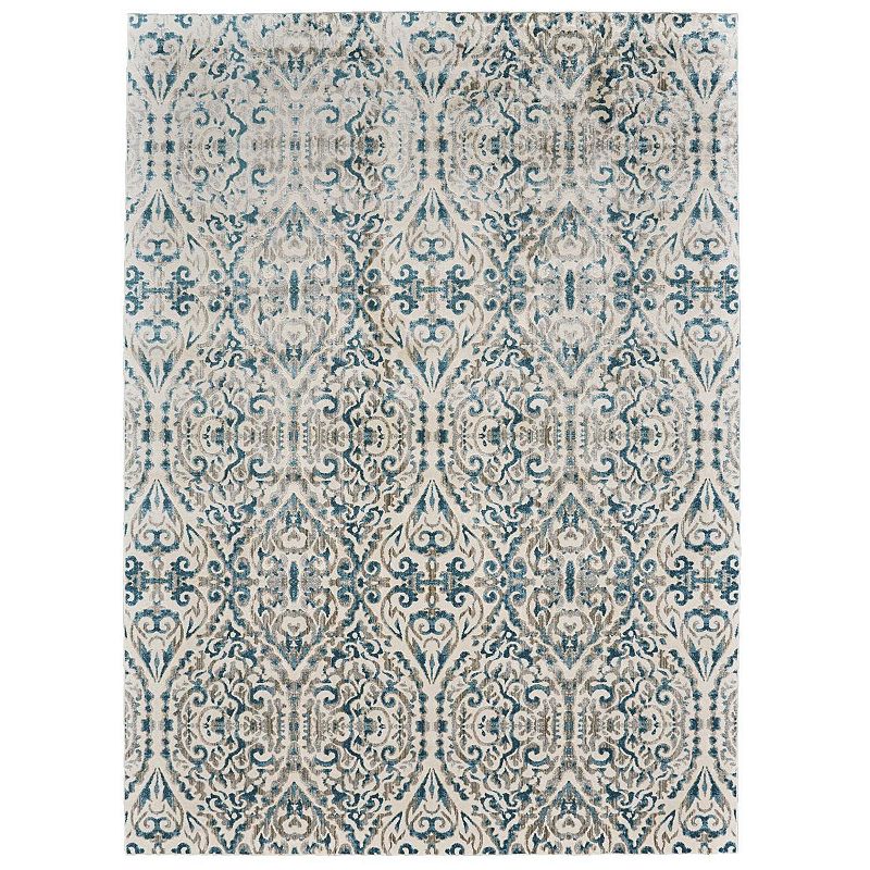 Weave & Wander Arsene Rug, Blue, 6.5X9.5 Ft