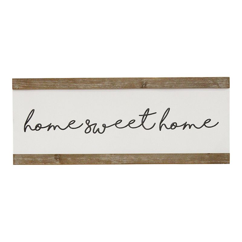 Stratton Home Decor Home Sweet Home Metal and Wood Wall Art, Multicolor