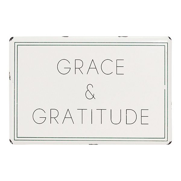 Stratton Home Decor Grace Gratitude Metal Wall Art