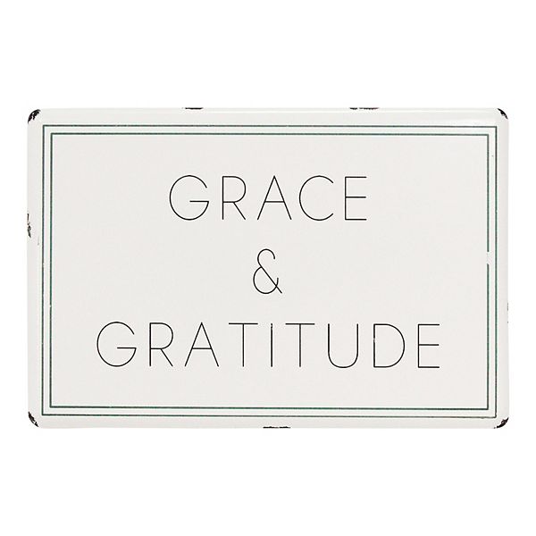 Stratton Home Decor Grace Gratitude Metal Wall Art