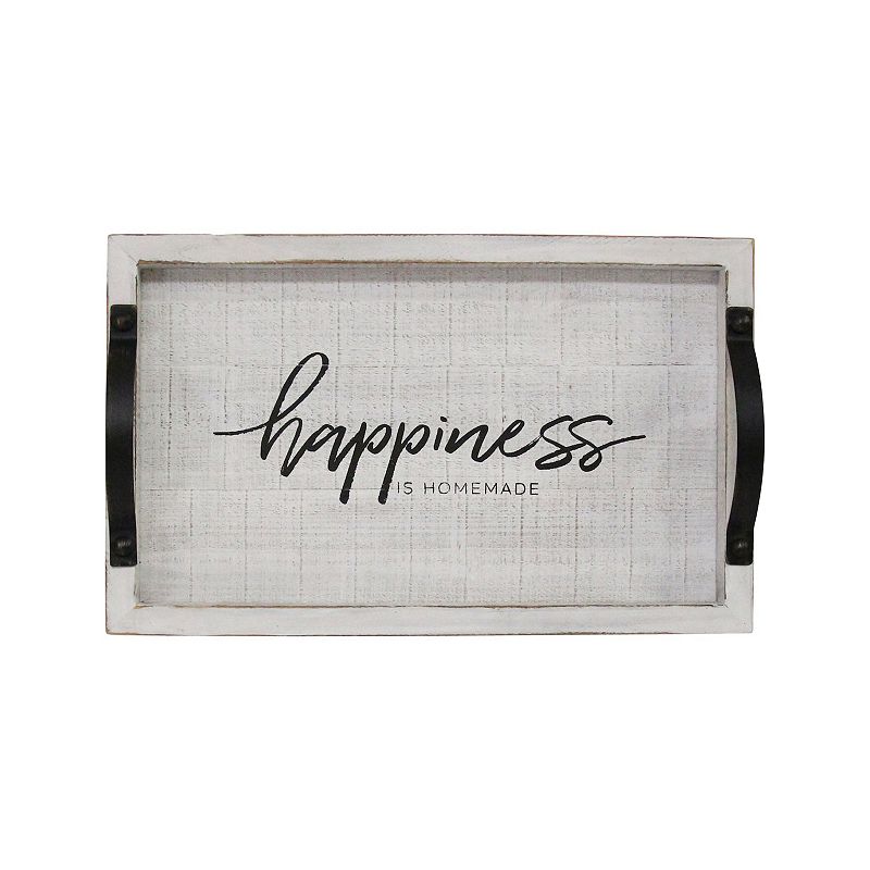 Stratton Home Decor Happiness is Homemade Tray, White