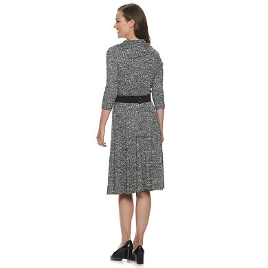 Women's Croft & Barrow® Cowlneck Fit & Flare Sweater Dress