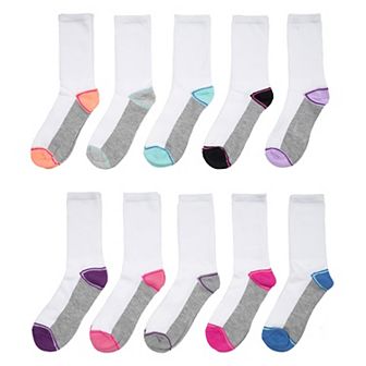 Girls SO® 10-Pack Crew Socks
