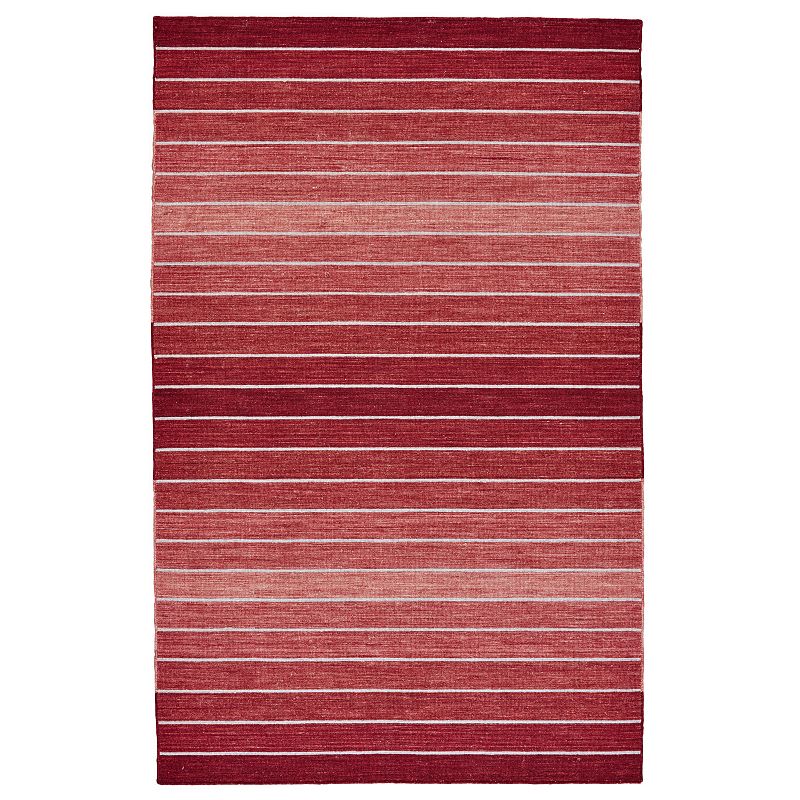 Weave & Wander Tavana Stripe Rug, Red, 5X8 Ft