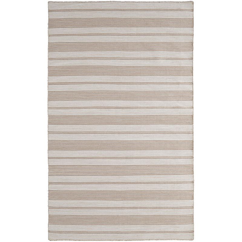Weave & Wander Granberg Stripe Rug, Grey, 5X8 Ft