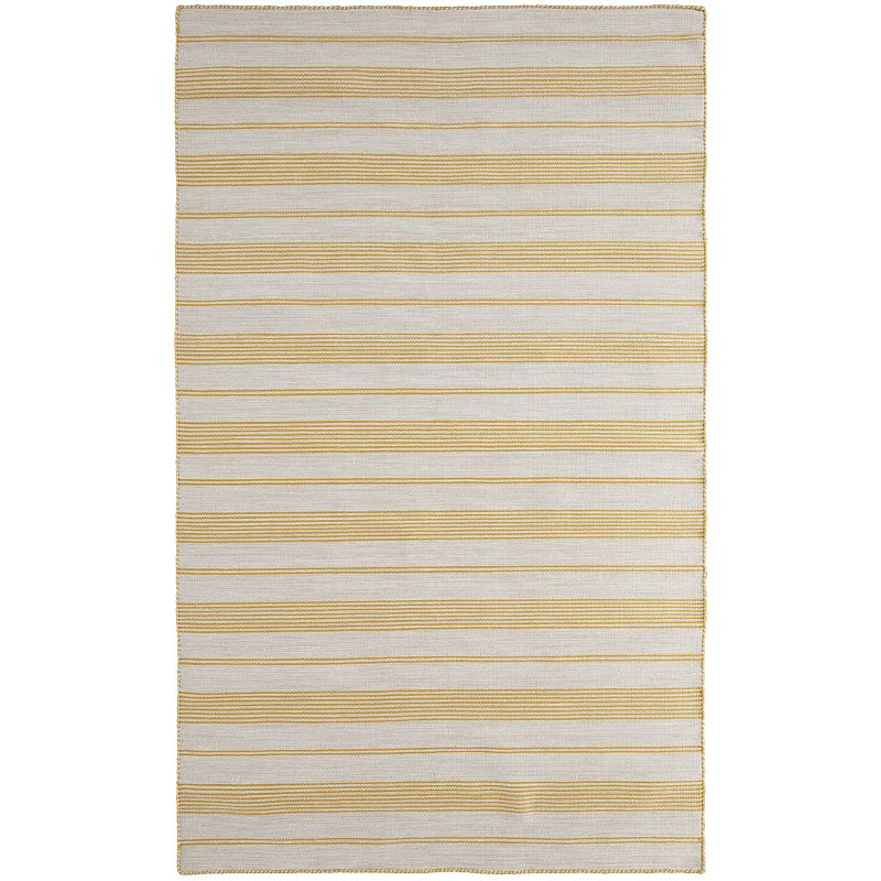 Weave & Wander Granberg Stripe Rug, Yellow, 4X6 Ft