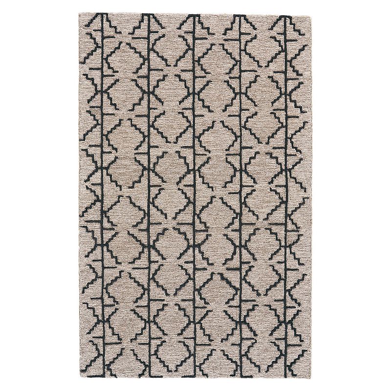 Weave & Wander Fadden Rug, Grey, 3.5X5.5 Ft