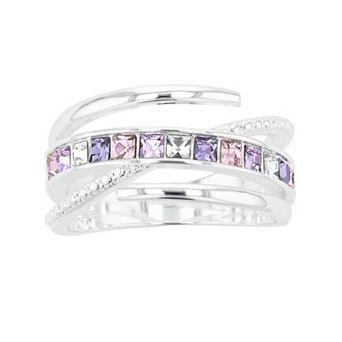 Brilliance Crystal Bypass Ring