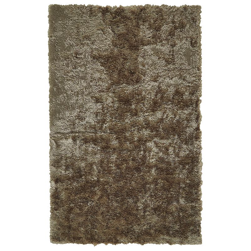 Weave & Wander Kelim Beige Shag Area Rug, Beig/Green, 7X10 Ft