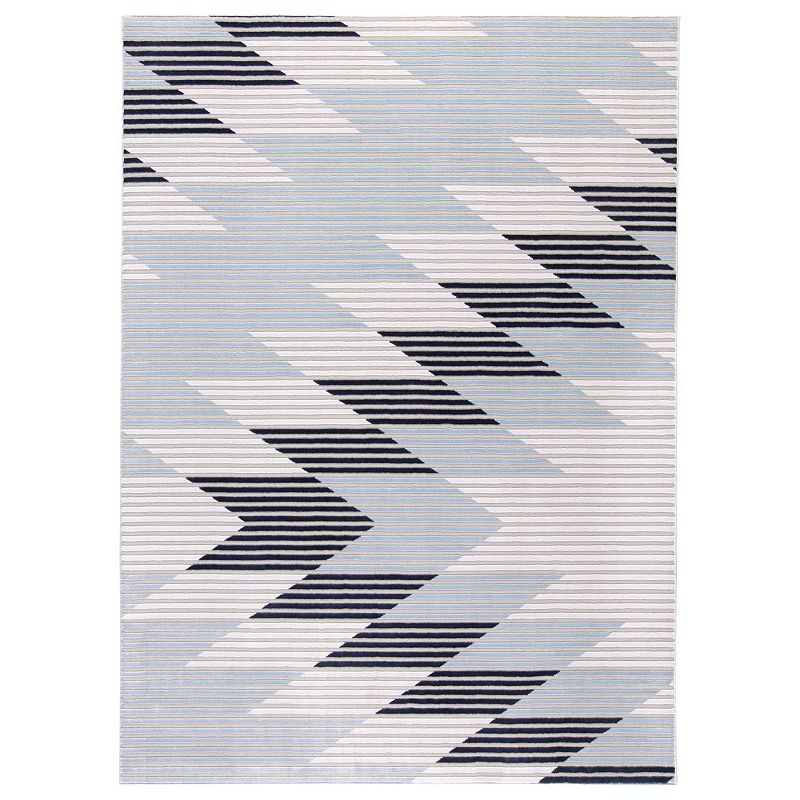 Weave & Wander Crowford Contemporary Area Rug, Grey, 3X8 Ft
