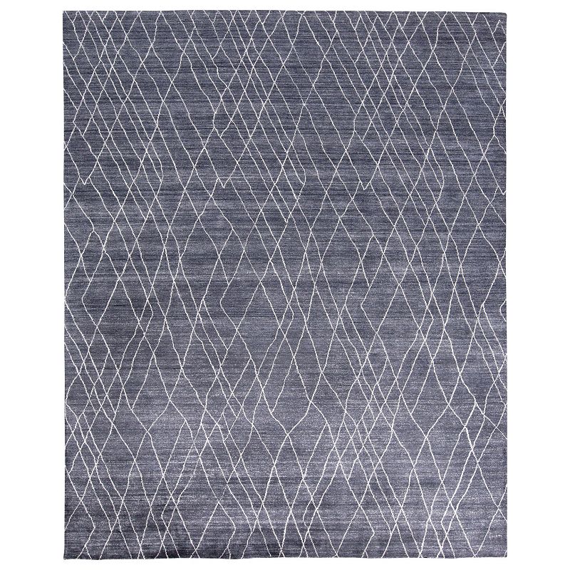 Weave & Wander Miska Modern Abstract Area Rug, Blue, 8X10 Ft