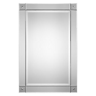 Beveled Convex Corner Wall Mirror