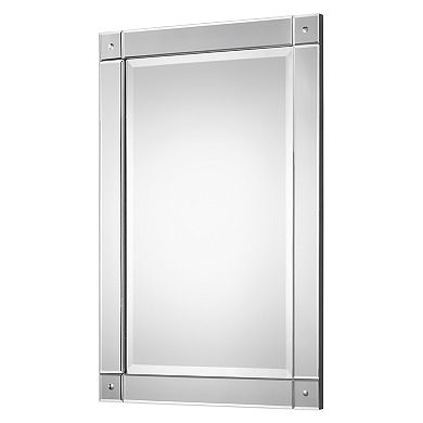 Beveled Convex Corner Wall Mirror