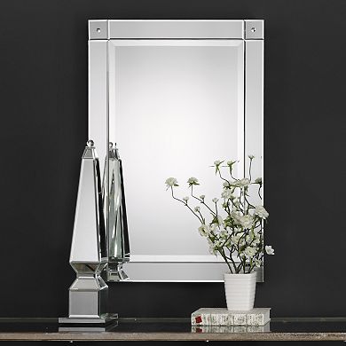 Beveled Convex Corner Wall Mirror