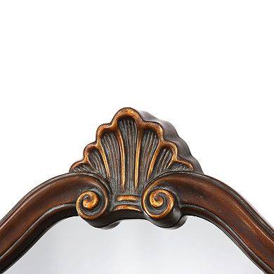 Lightly Distressed Bronze Finish Wall Mirror