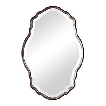 Antiqued Silver Champagne Finish Wall Mirror