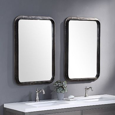 Rectangular Rich Dark Bronze Finish Wall Mirror