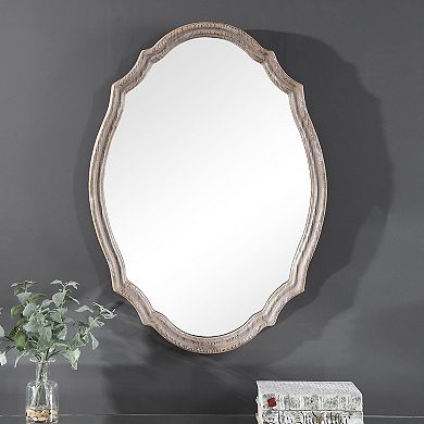 Light Ivory Distressing Wall Mirror