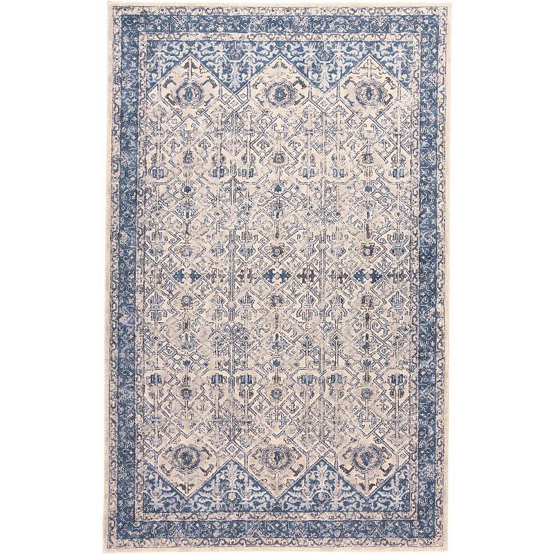 Weave & Wander Tullamore Ornamental Area Rug, Beig/Green, 4X6 Ft