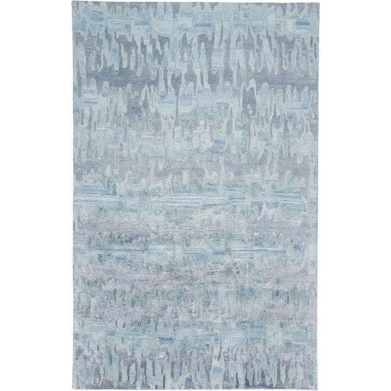 Weave & Wander Orwell Marble Area Rug, Blue, 8X10 Ft