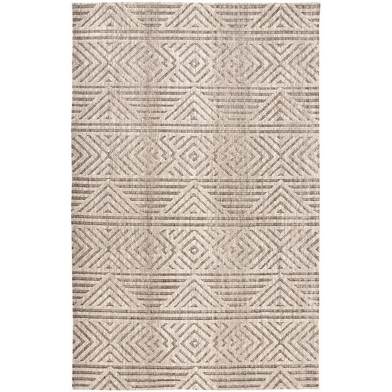 Weave & Wander Oliena Abstract Area Rug, Beig/Green, 5X8 Ft