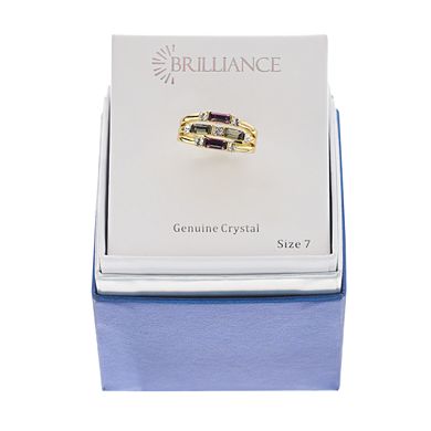 Brilliance Multi-Row Crystal Baguette Ring