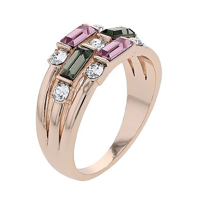 Brilliance Multi-Row Crystal Baguette Ring