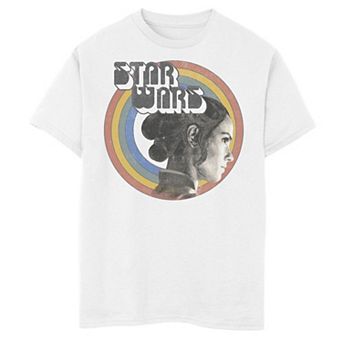 Boys 8-20 Star Wars The Rise of Skywalker Rey Vintage Rainbow Graphic Tee