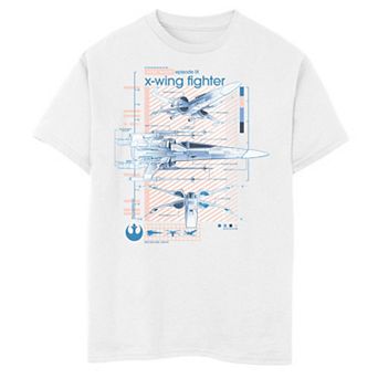 Boys 6-20 Star Wars The Rise of Skywalker X-Wing Details Graphic Tee