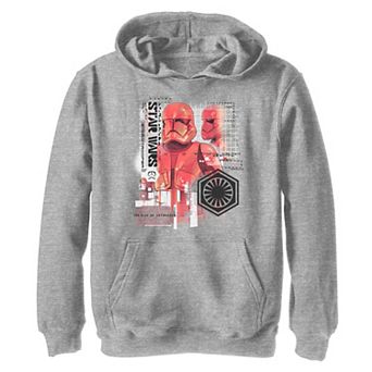 Boys 8-20 Star Wars The Rise of Skywalker Sith Trooper Schematic Villain Graphic Hoodie