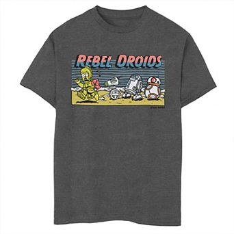Boys 8-20 Star Wars The Rise of Skywalker Rebel Droids Cartoon Graphic Tee