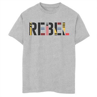 Boys 6-20 Star Wars The Rise of Skywalker Rebel Text Graphic Tee
